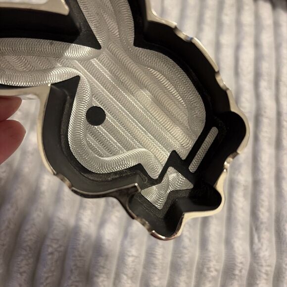 Playboy Bunny Ashtray Chrome Black Metal Collectable Vintage - Picture 7 of 10